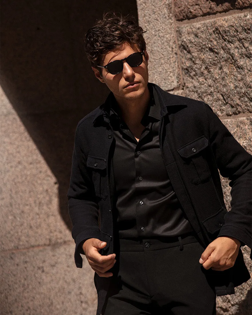 ETON 30007931118 BLACK SIGNATURE TWILL CONTEMPORARY SC SHIRT