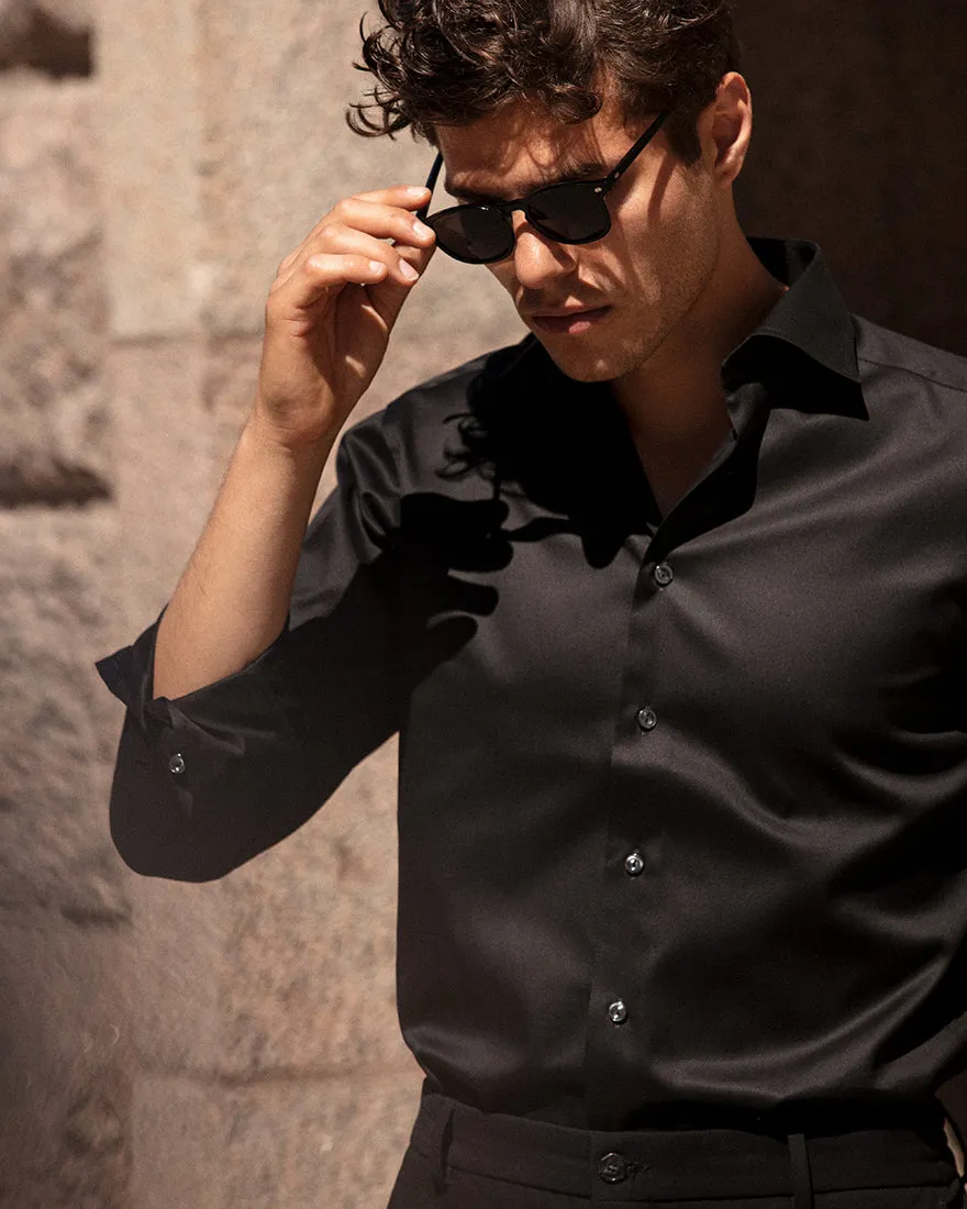 ETON 30007931118 BLACK SIGNATURE TWILL CONTEMPORARY SC SHIRT