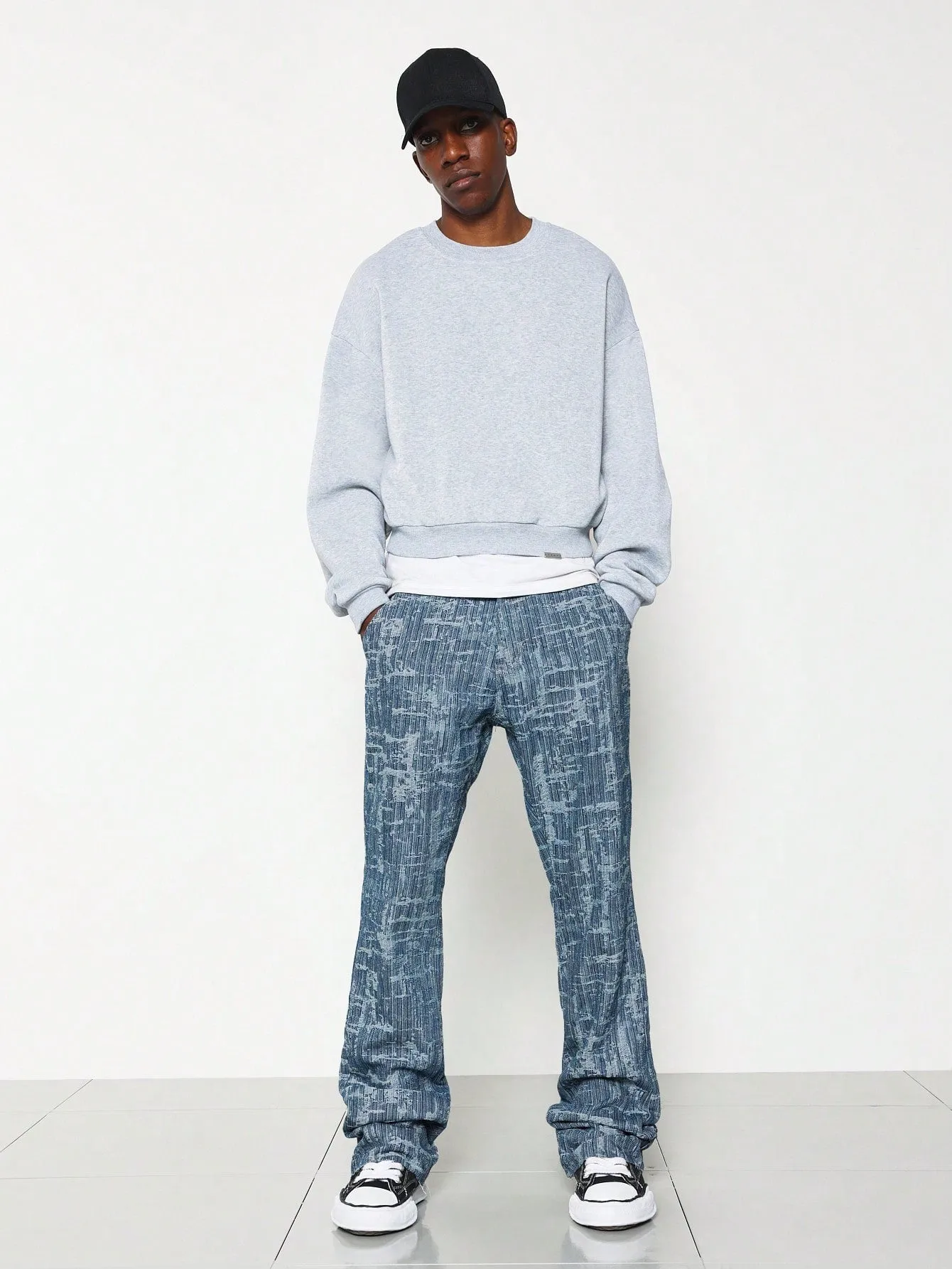 Flare Fit Textured Jean