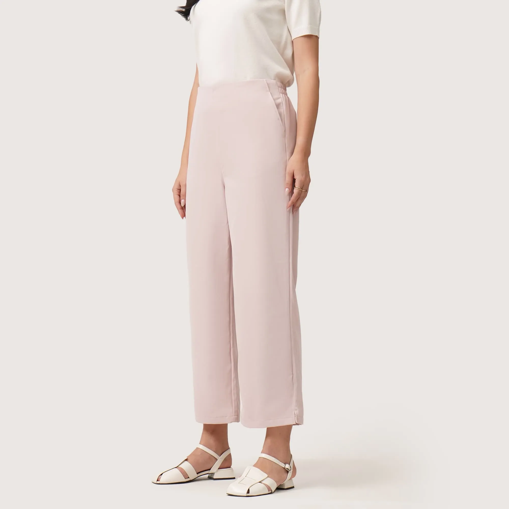 Flat Front Straight Leg Trousers