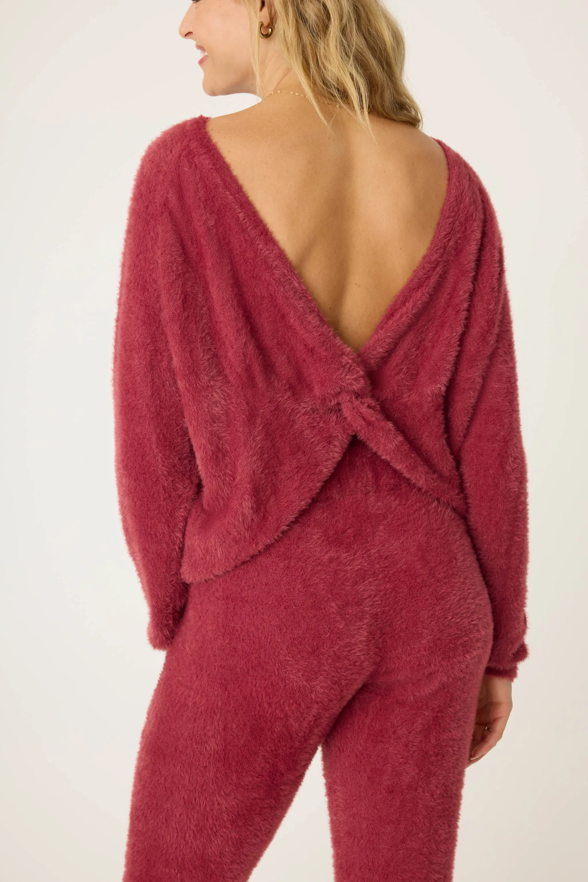Full Of Holiday Spirit Feather Knit Sweater