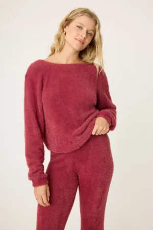 Full Of Holiday Spirit Feather Knit Sweater