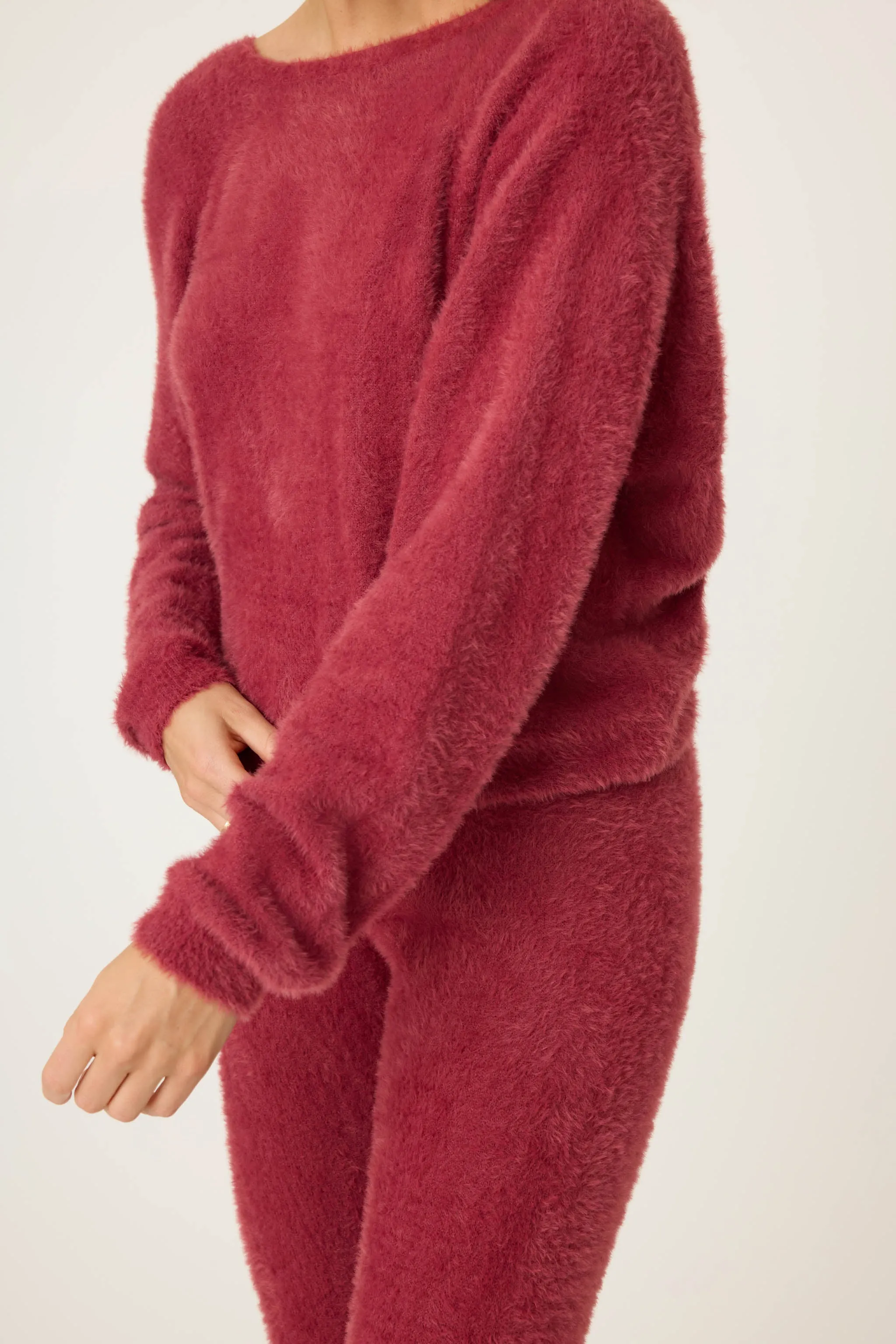 Full Of Holiday Spirit Feather Knit Sweater