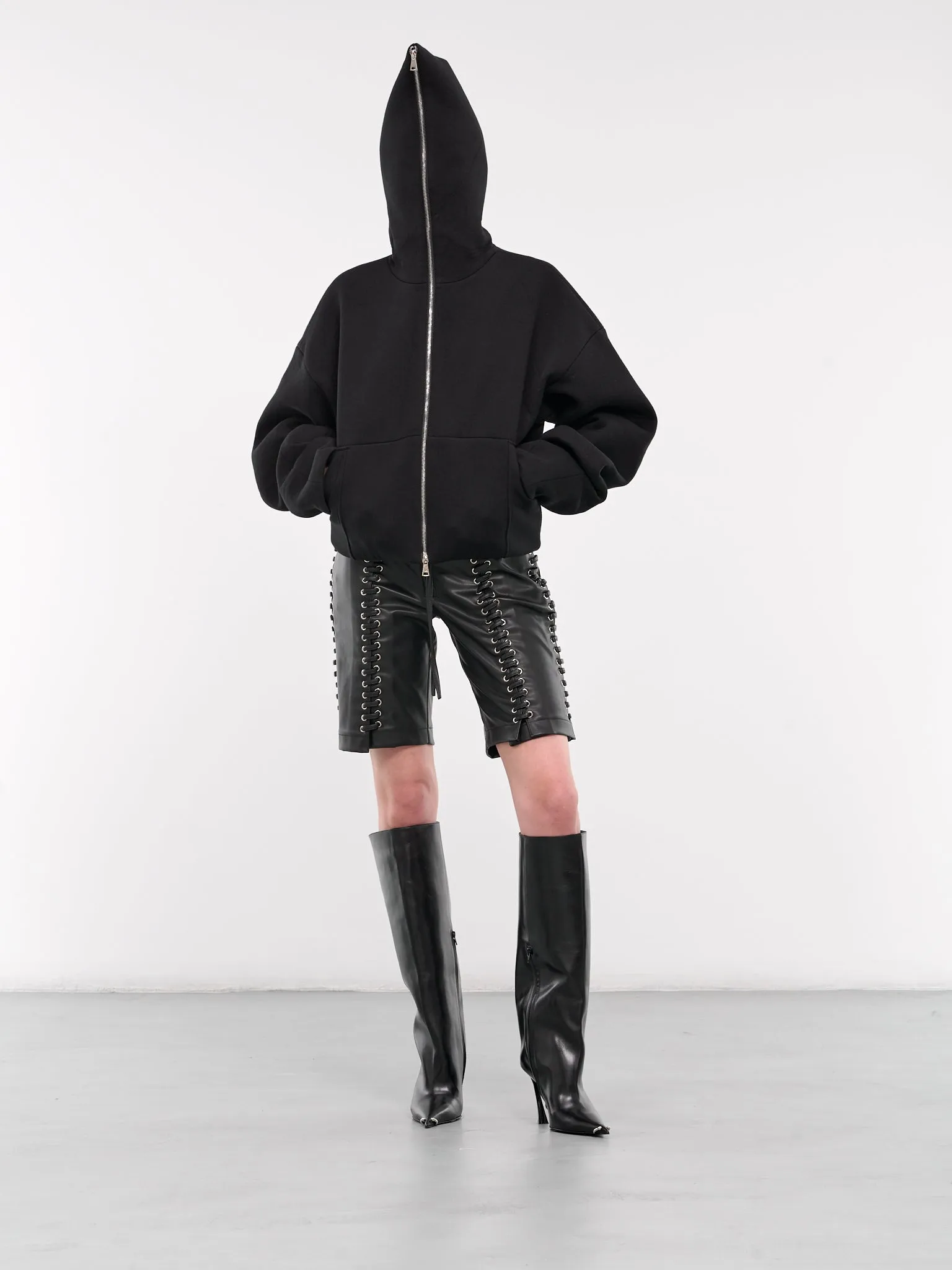 Full Zip-Up Oversized Hoodie (HO01BL-BLACK)