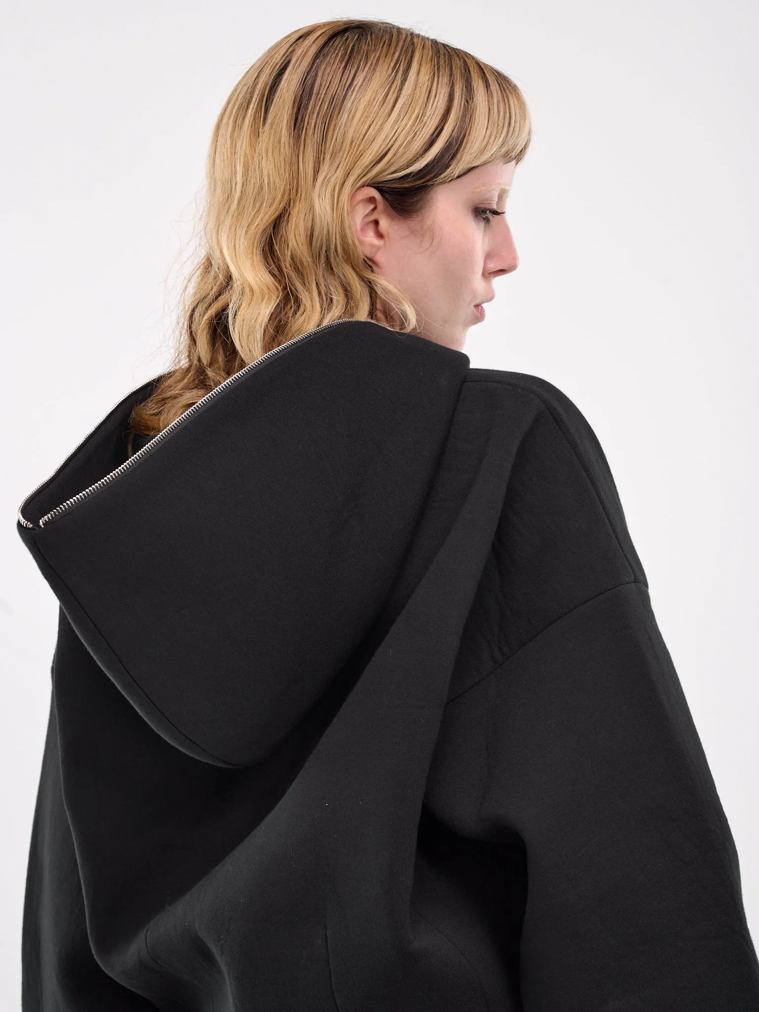 Full Zip-Up Oversized Hoodie (HO01BL-BLACK)