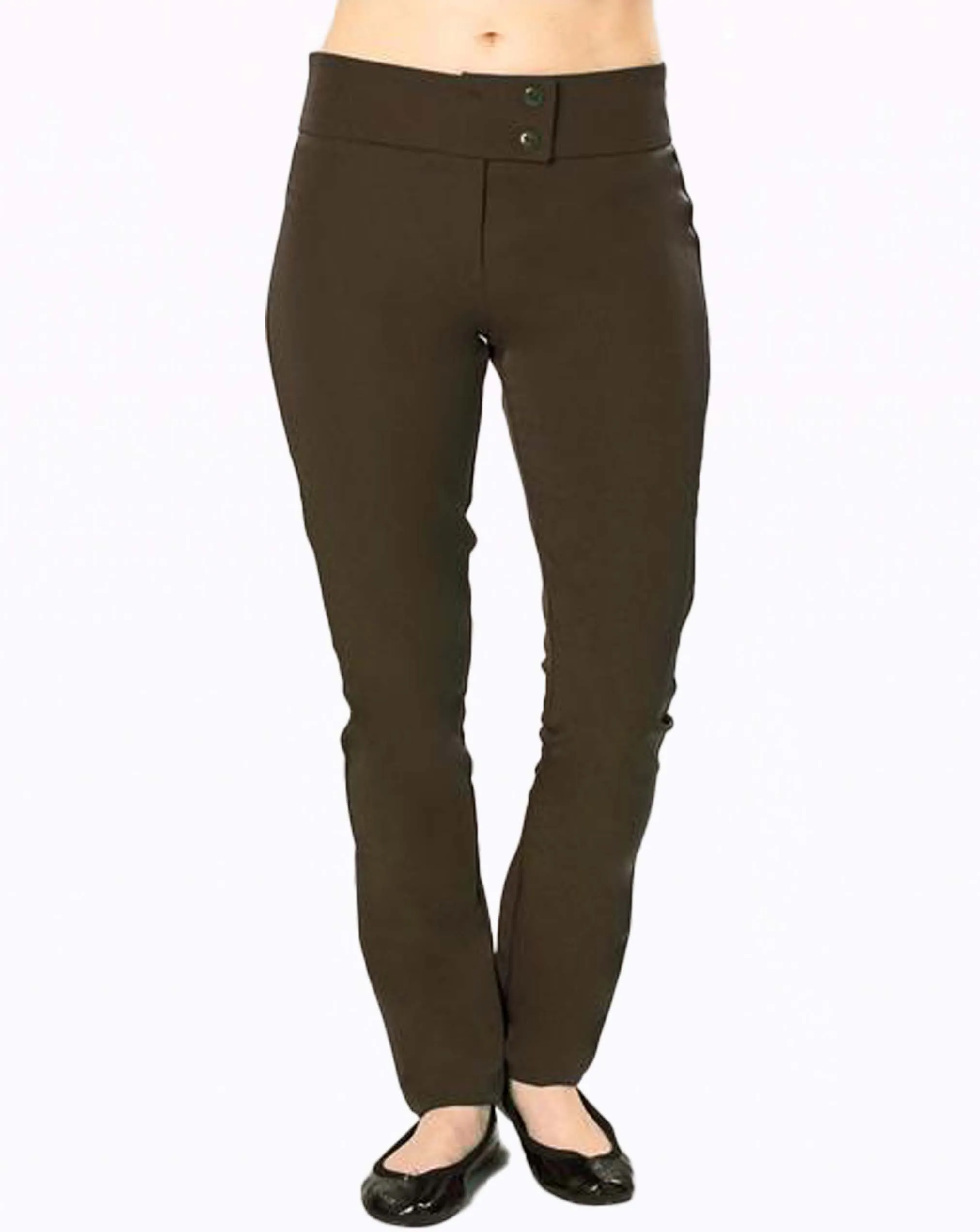 Fusion Skinny Fit Work Trousers - Chocolate Brown