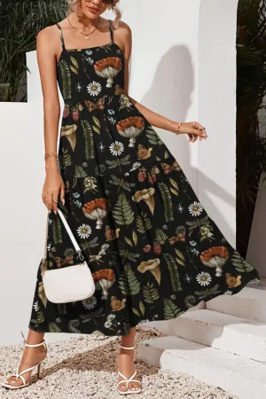 Garden Chic Tiered Square Neck Floral Cami Maxi Dress