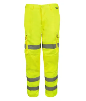 Hi Vis Yellow Polycotton Combat Trousers - PROFESSIONAL