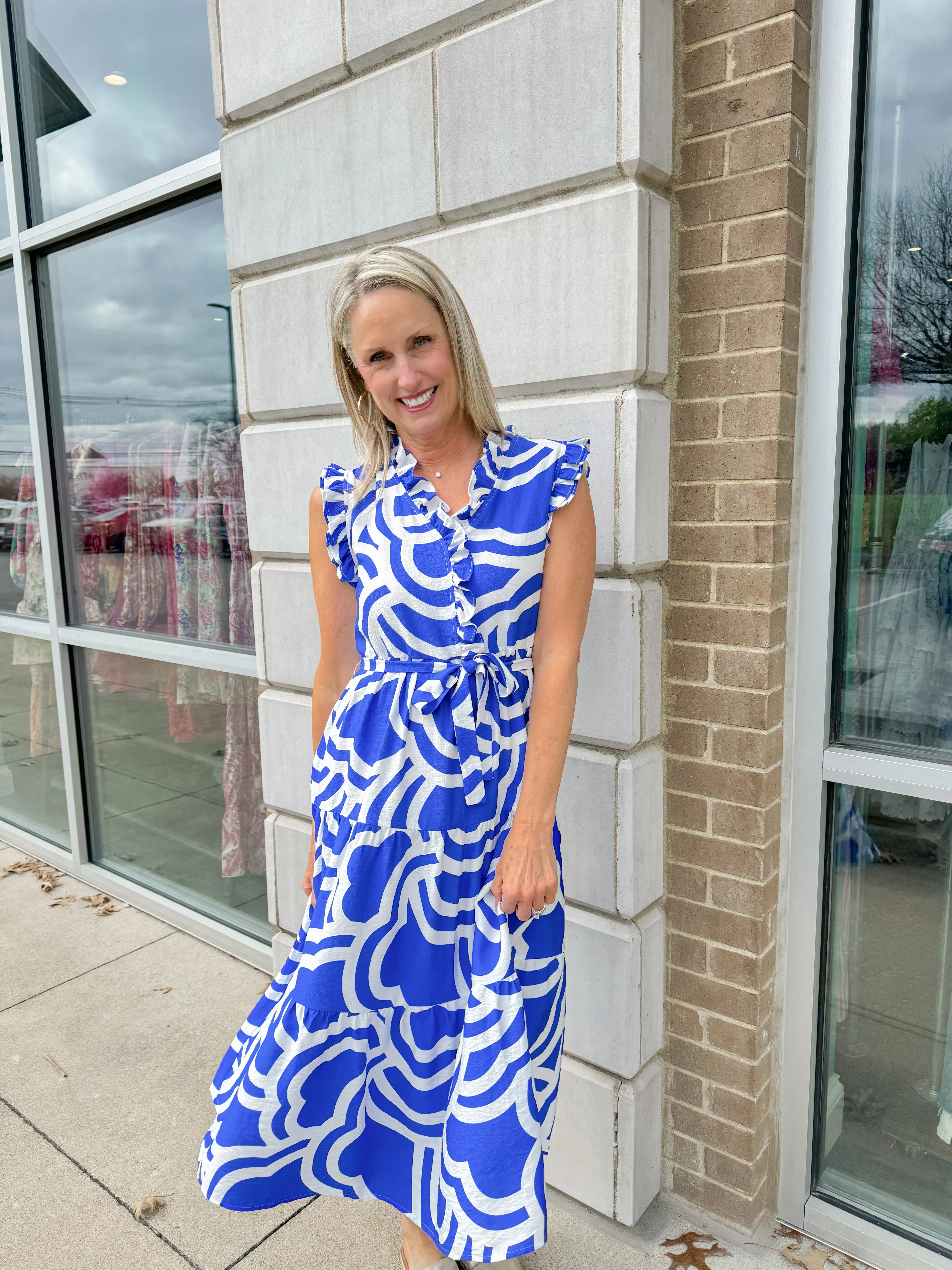 High Hopes Midi Blue Dress
