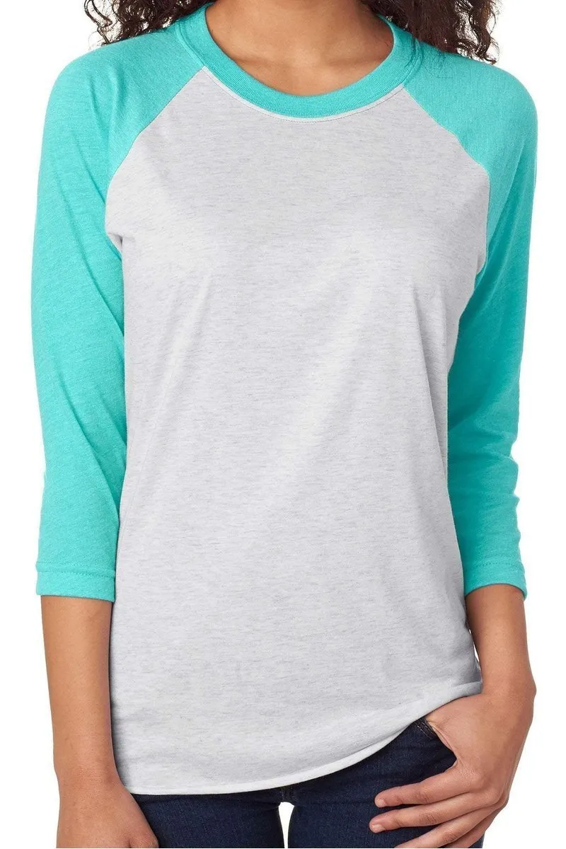 Hippo For Christmas Tri-Blend Unisex 3/4 Raglan