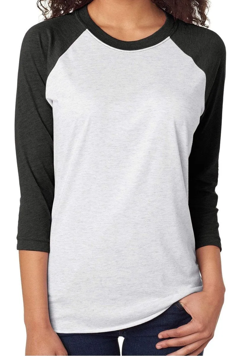 Hippo For Christmas Tri-Blend Unisex 3/4 Raglan