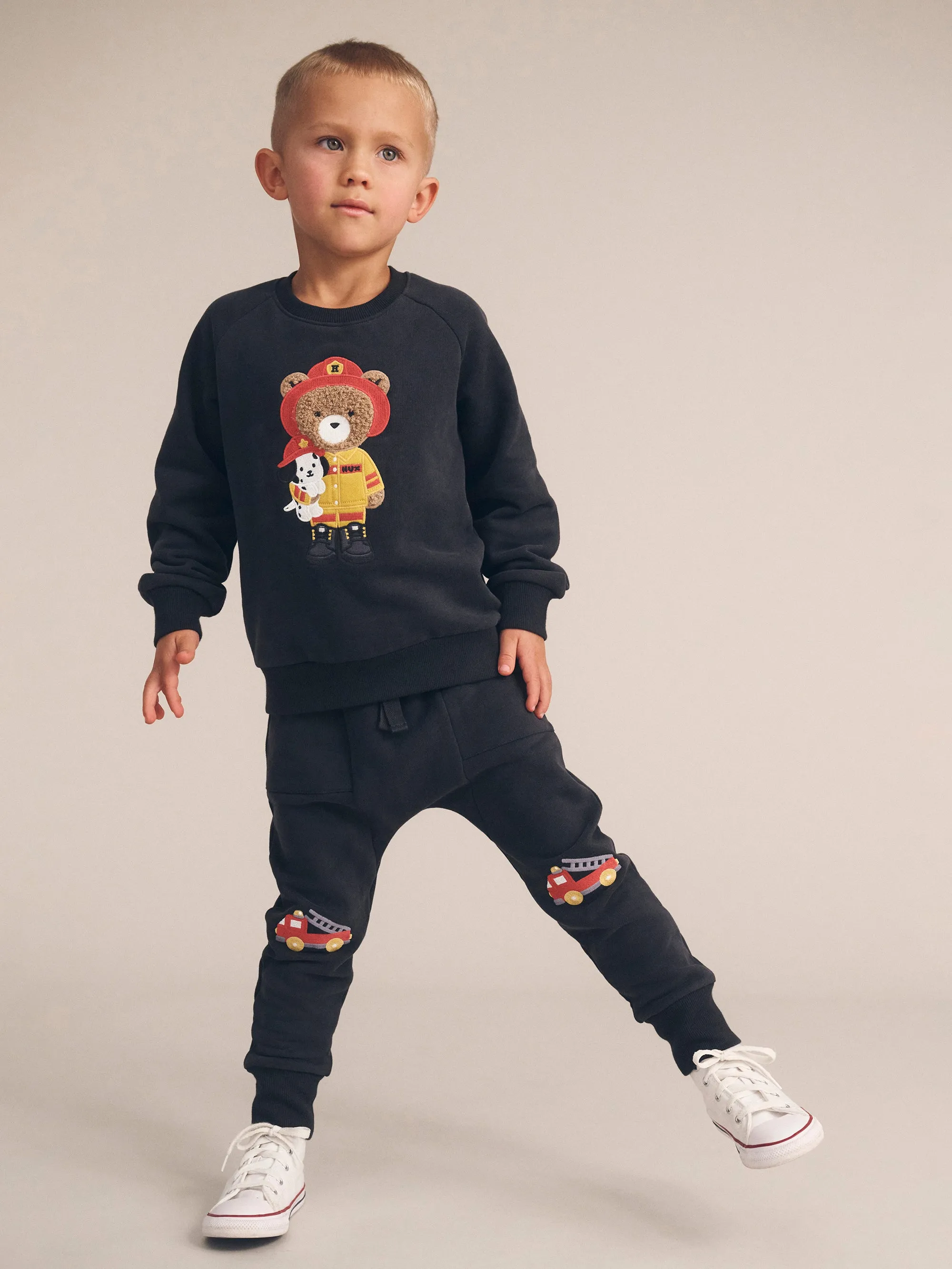 Huxbaby Fireman Hux Sweatshirt Soft Black