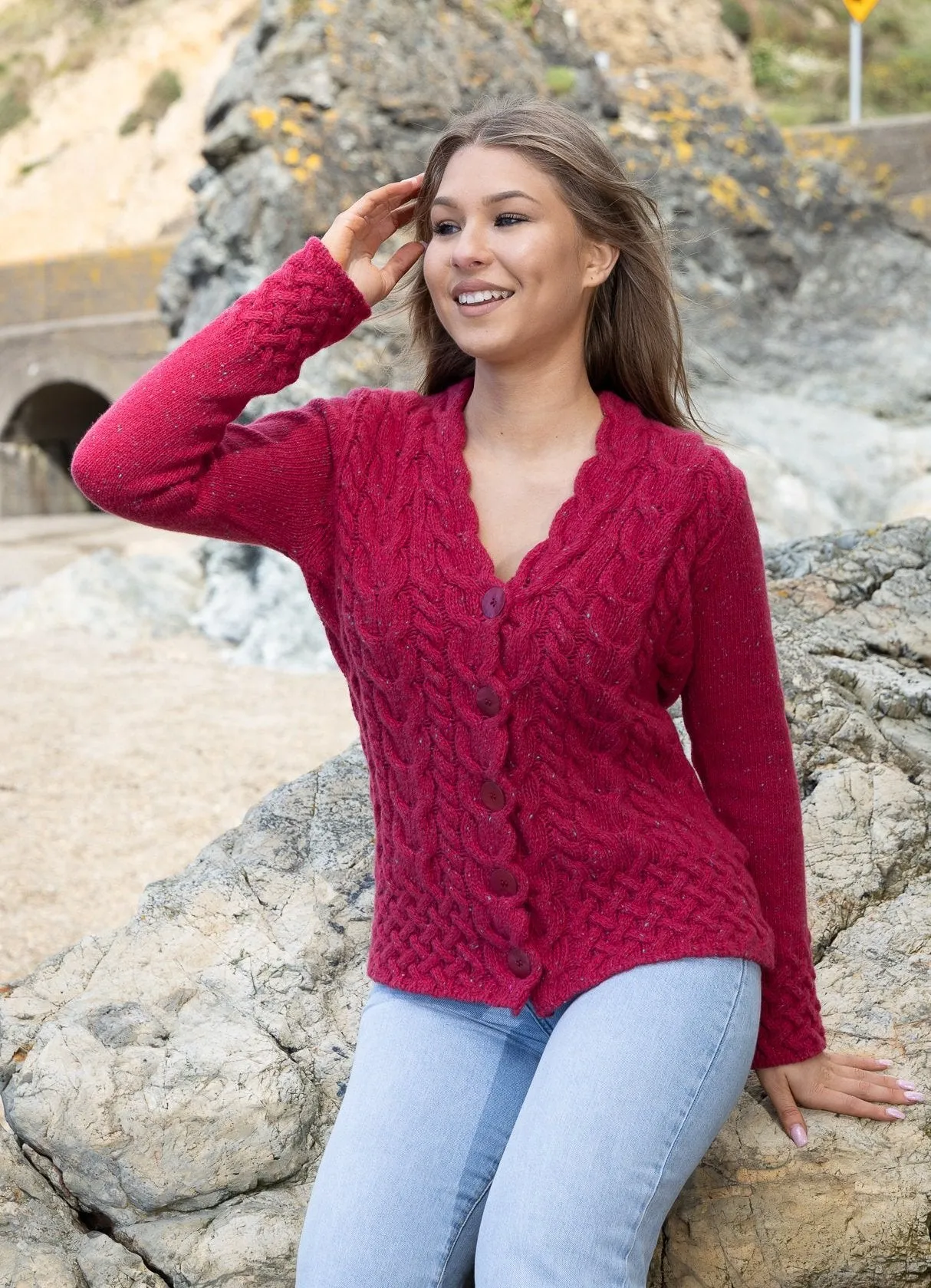 IrelandsEye Horseshoe Aran Cardigan | Bramble Berry