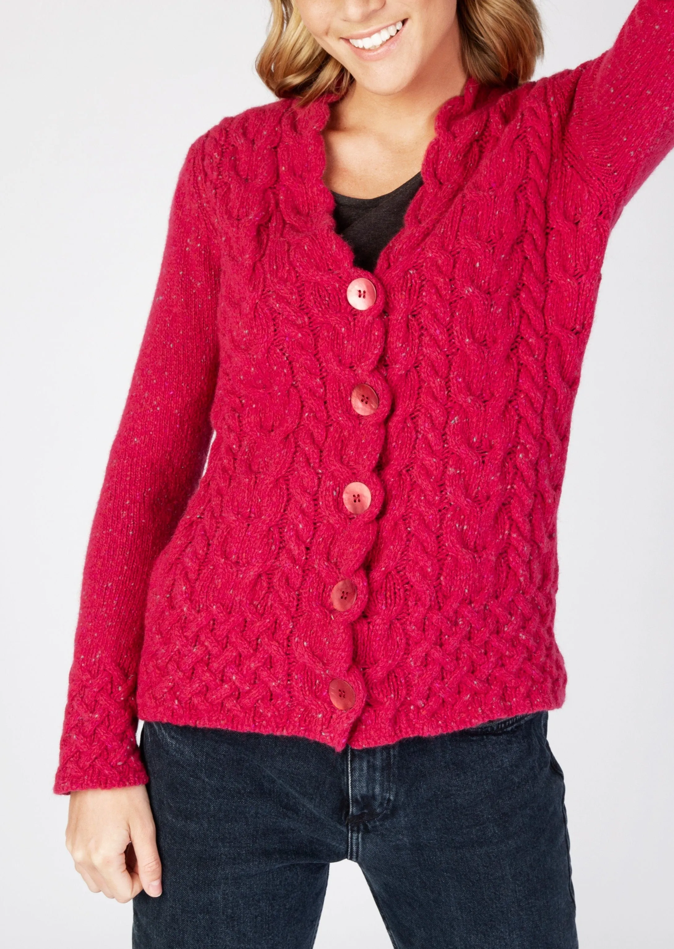 IrelandsEye Horseshoe Aran Cardigan | Bramble Berry