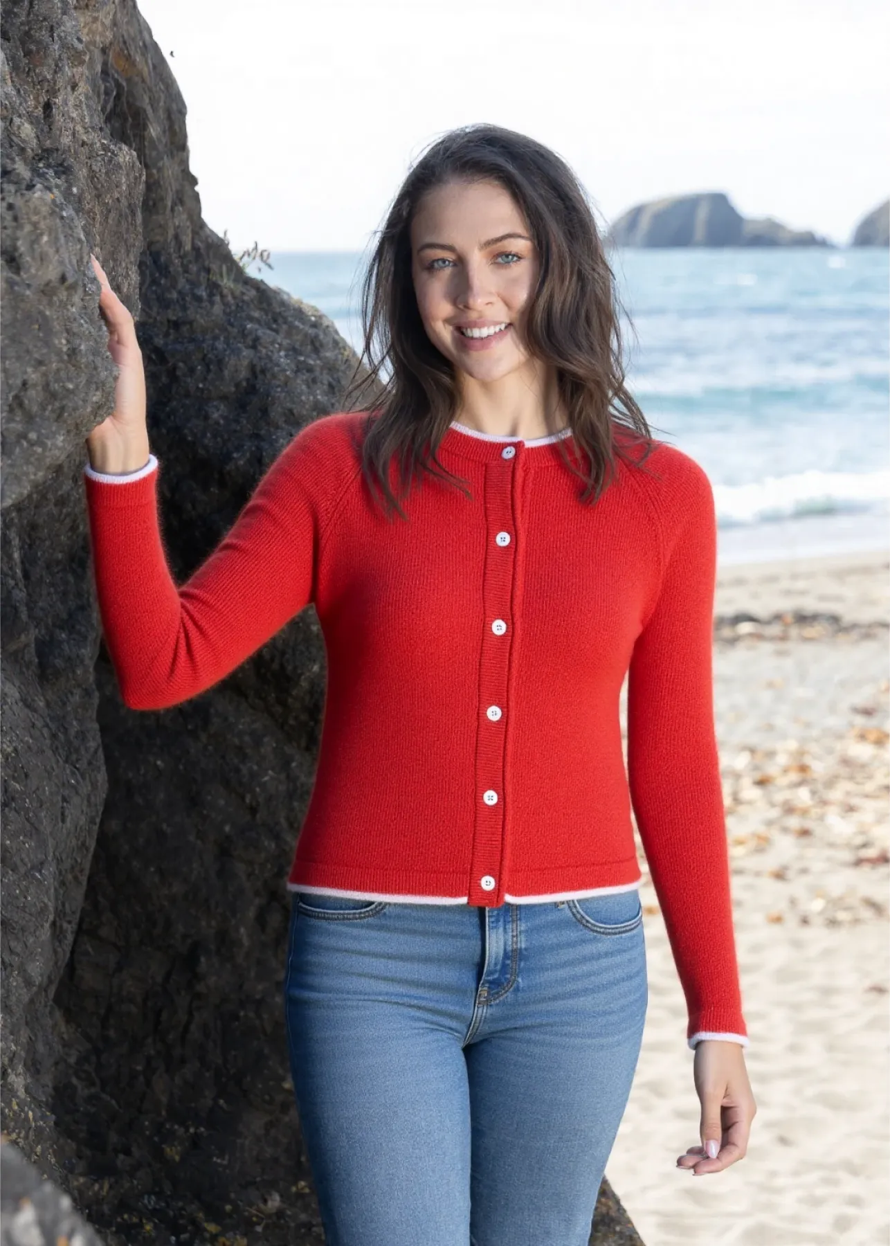 IrelandsEye Killiney Cardigan | Tandoori