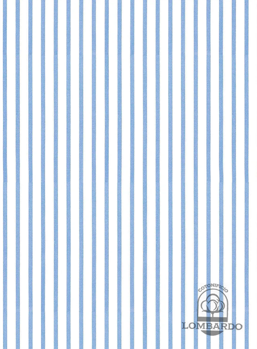 Italian Lombardo Banbury Blue Stripes Shirt