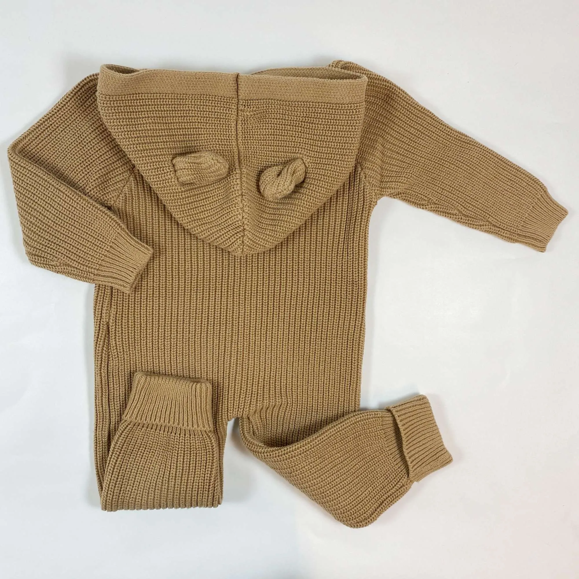 Jamie Kay soft brown heavy knit jumpsuit 2Y