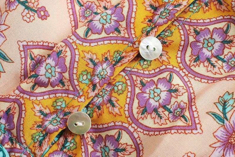 JERRY Boho Chic Floral Midi Dress