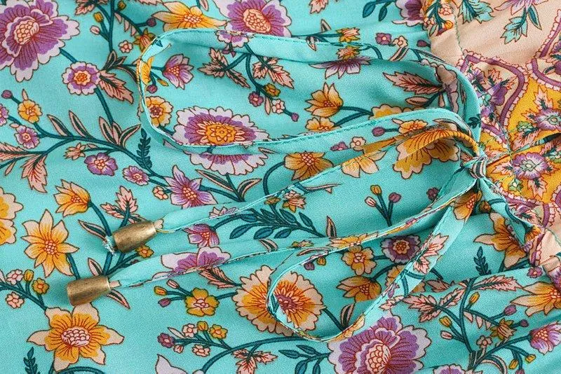 JERRY Boho Chic Floral Midi Dress