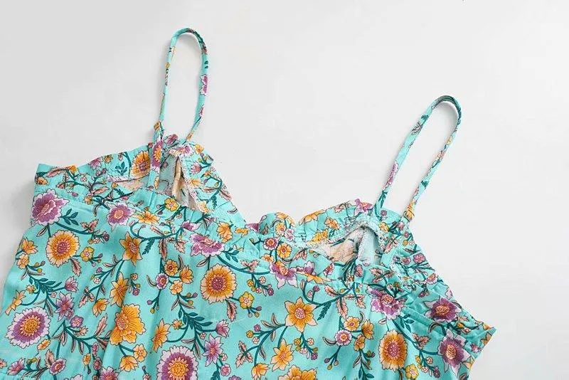 JERRY Boho Chic Floral Midi Dress