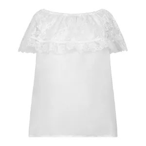 Kakentli Little Kids Folklorico Dance Off-Shoulder Blouse, Blusa Campesina de Niña