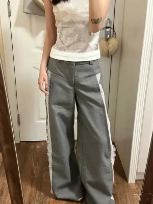 Lace Baggy High Waist Loose Trousers