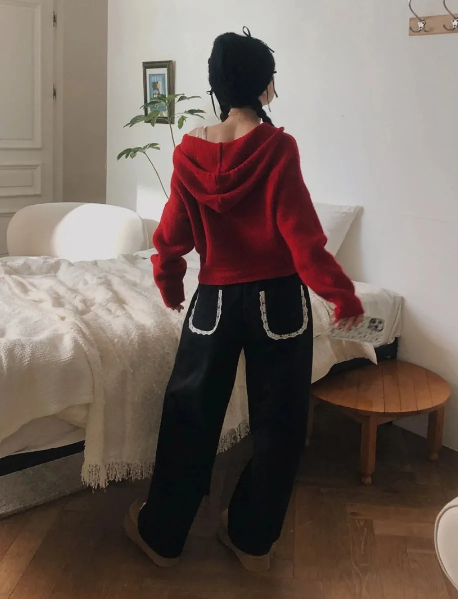 Lace Seam Trim Joggers