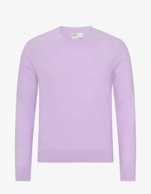 Light Merino Wool Crew - Soft Lavender