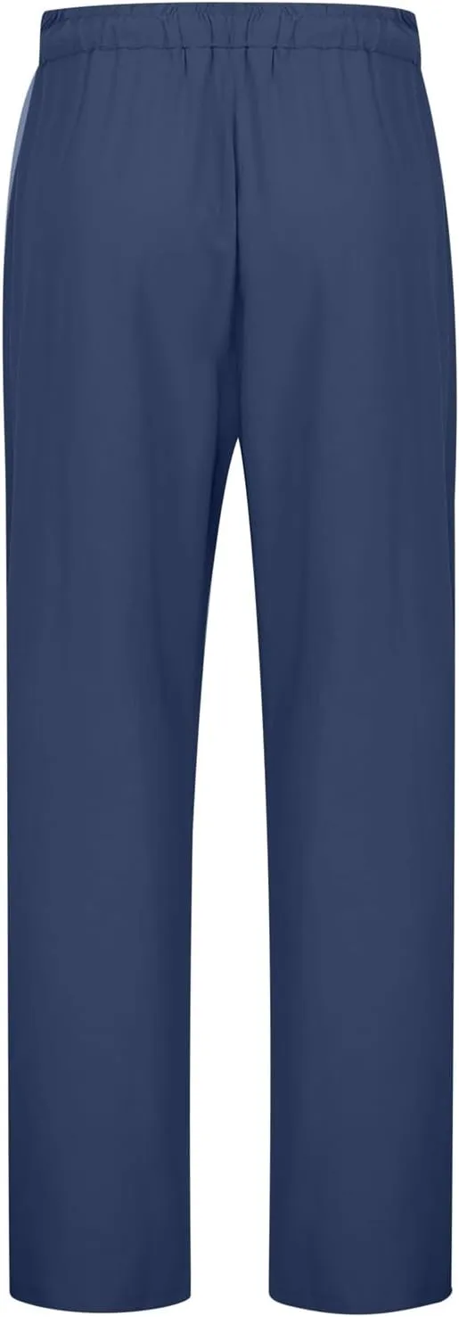 Linen Pants Women Loose Fit Summer Casual Solid Color Boho Plus Size High Waist Linen Pants Cotton Comfy Lounge Trousers