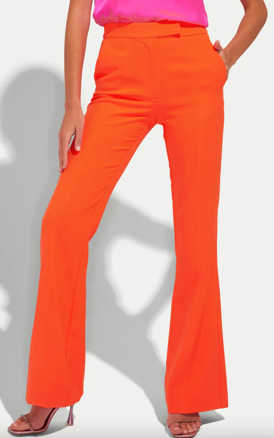 Lucca Crepe Pant - Papaya