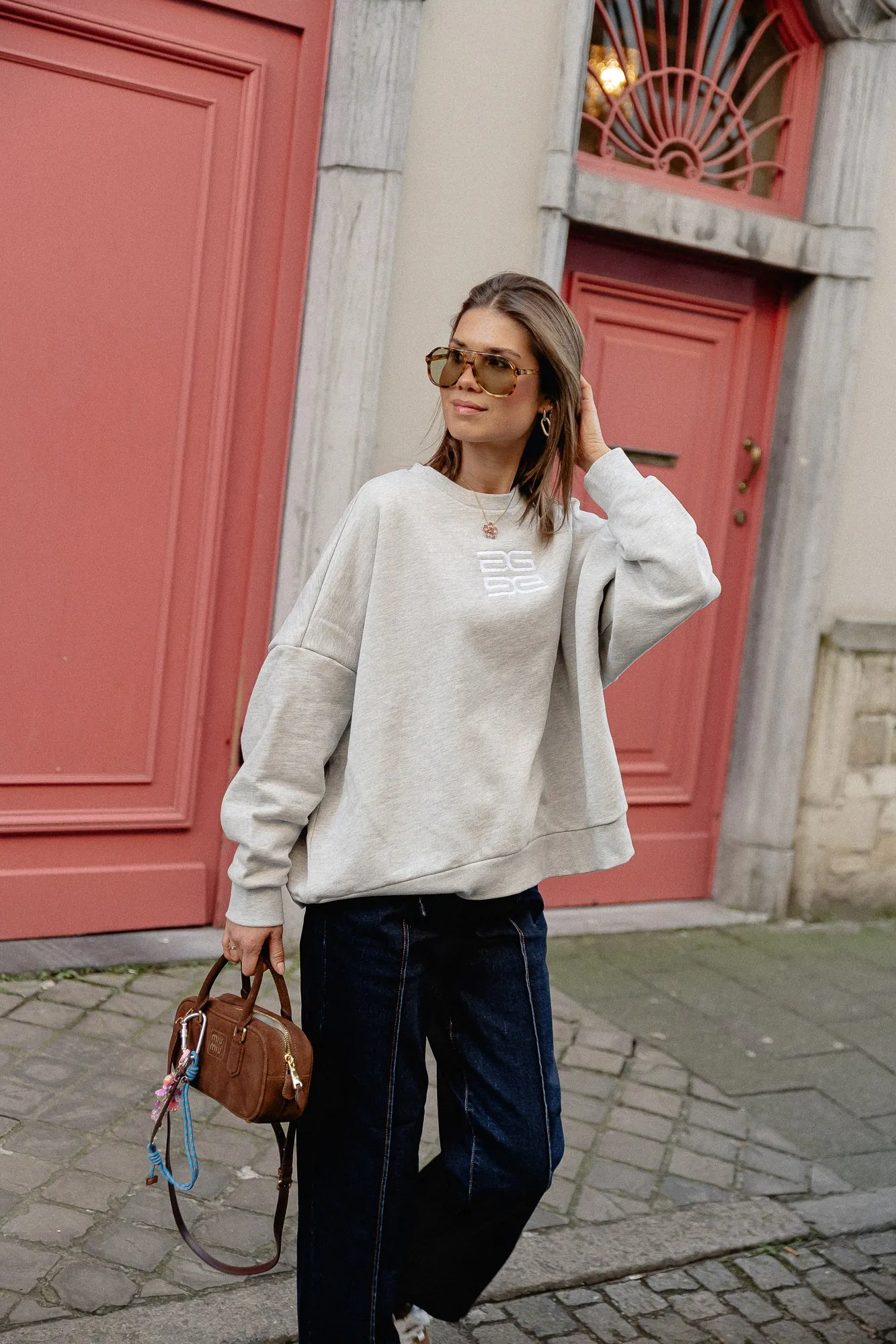 LullaGZ OZ sweatshirt light grey melange