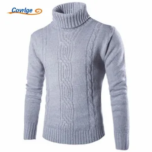 Male Sweater Pullover Slim Warm Men's Clothing Mens Shirt