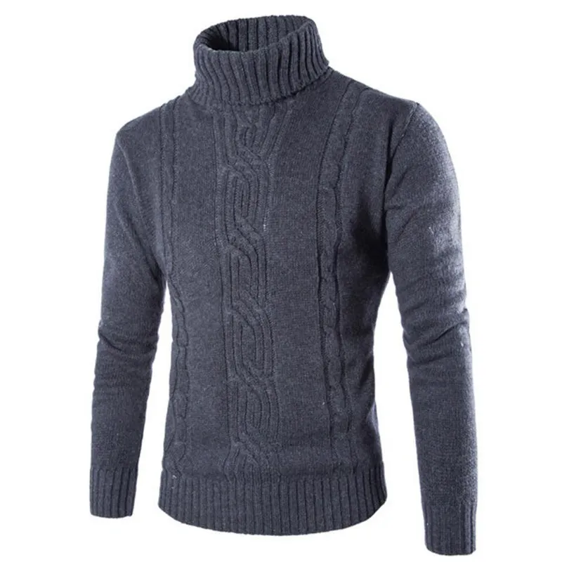 Male Sweater Pullover Slim Warm Men's Clothing Mens Shirt