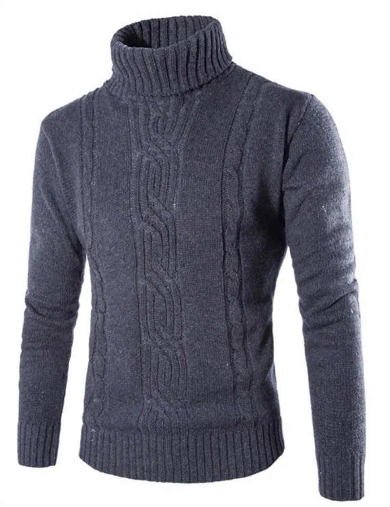 Male Sweater Pullover Slim Warm Men's Clothing Mens Shirt