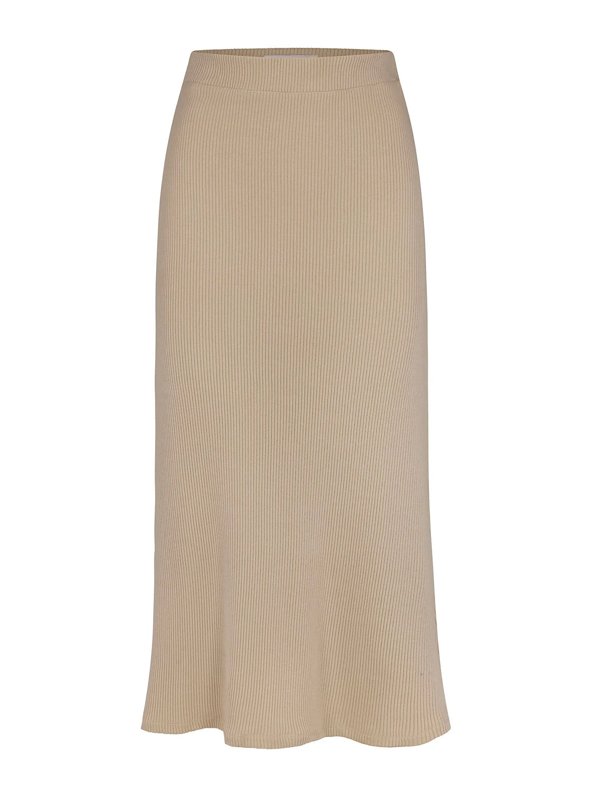Maxi skirt in stretch tencel rib knit