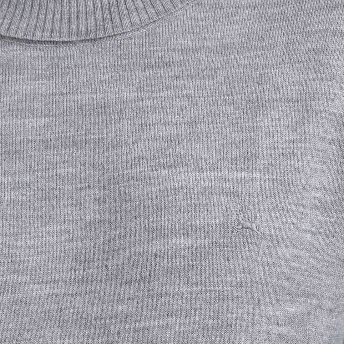 Men Grey Solid Acrylic Blend Full Sleeve Sweaters