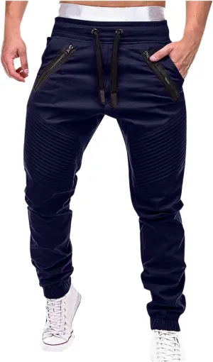 Mens Athletic Joggers Fashion Workout Pants Cargo Sweatpants Casual Sport Gym Loose Fit Trousers