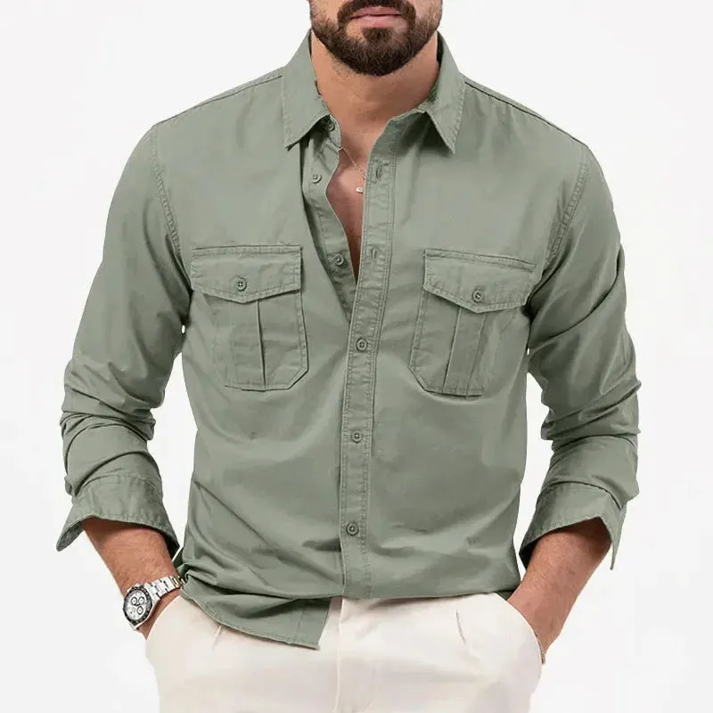 Men’s Casual Long Sleeve Button-Up Shirt | Stylish & Versatile