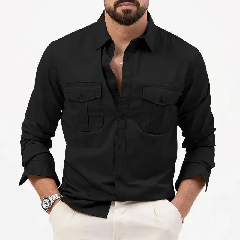 Men’s Casual Long Sleeve Button-Up Shirt | Stylish & Versatile