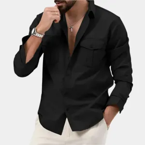 Men’s Casual Long Sleeve Button-Up Shirt | Stylish & Versatile