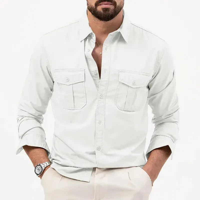 Men’s Casual Long Sleeve Button-Up Shirt | Stylish & Versatile