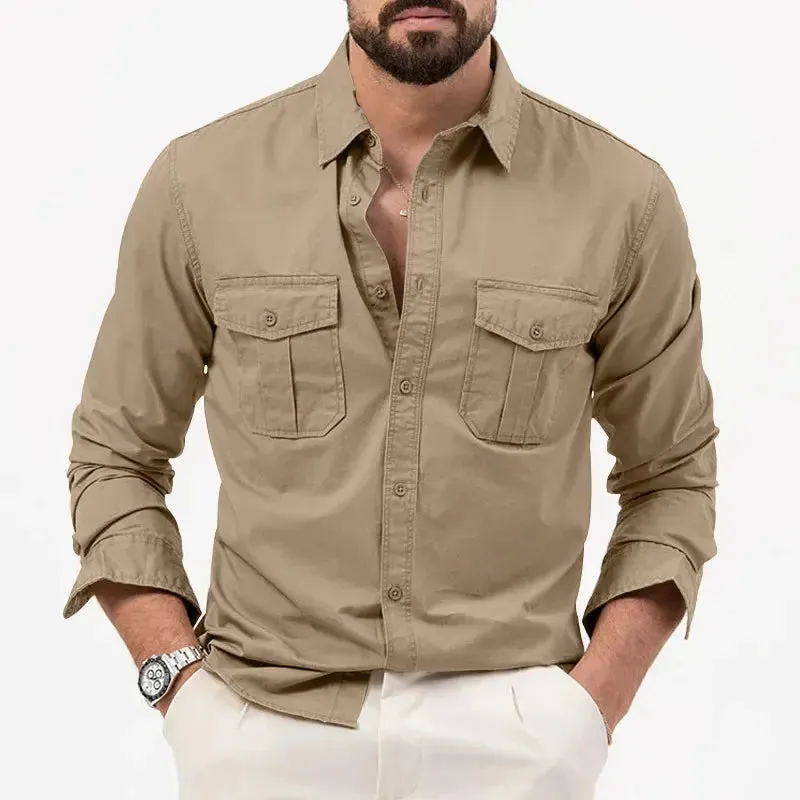 Men’s Casual Long Sleeve Button-Up Shirt | Stylish & Versatile