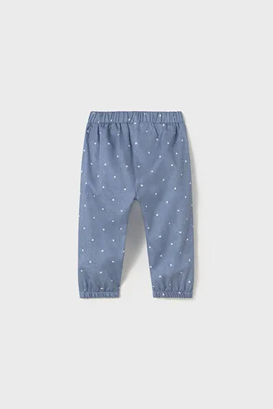 mini girl dot chambray pant