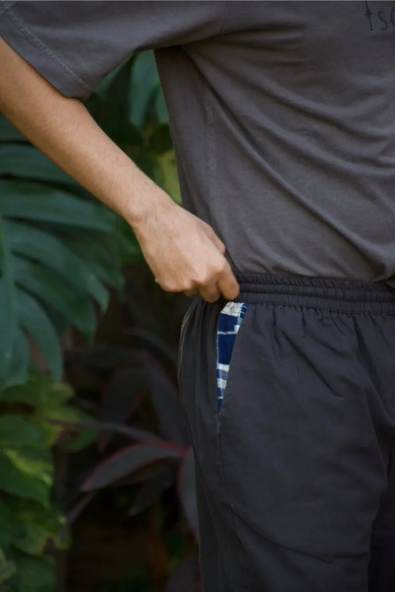 Naturally Dyed Black Organic Cotton Pants
