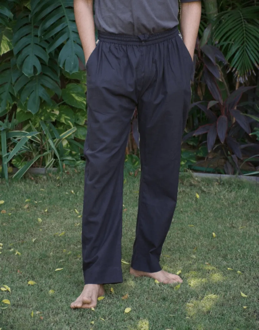 Naturally Dyed Black Organic Cotton Pants