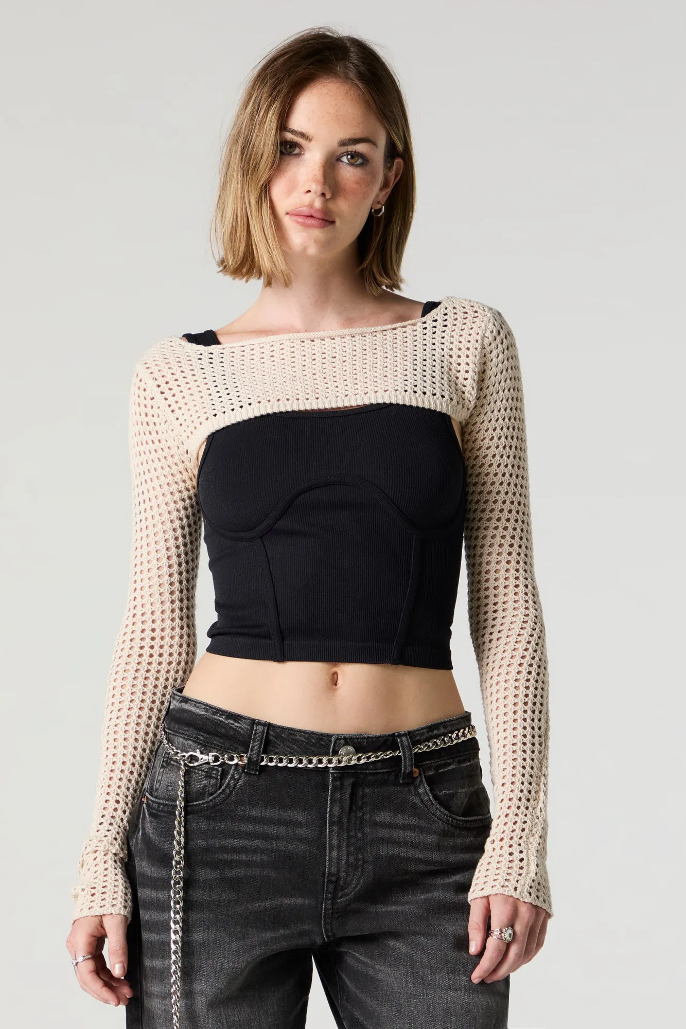 Open Knit Bolero