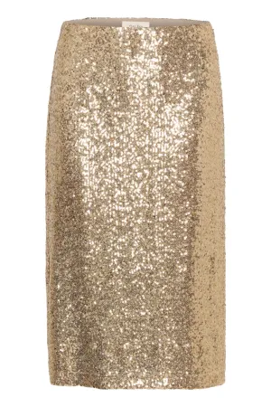Part Two TeffaniaPW Gold Sequin Midi Skirt 30309151