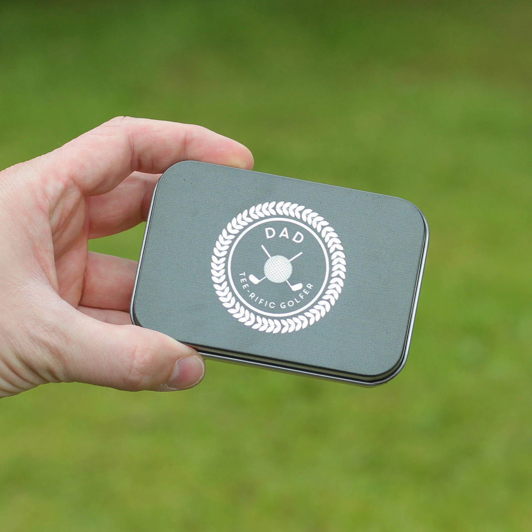 Personalised Mini Golf Tin With Tees