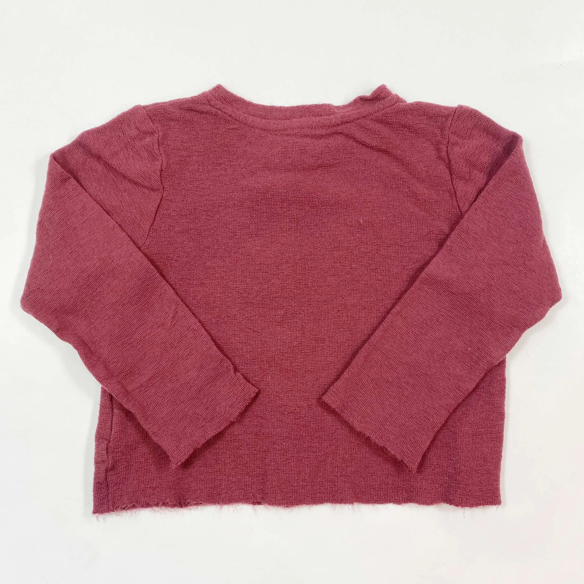 Petit soft burgundy merino cardigan 5Y/110