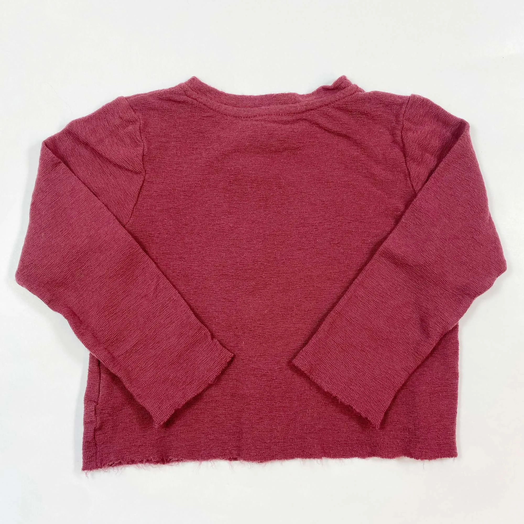 Petit soft burgundy merino cardigan 5Y/110